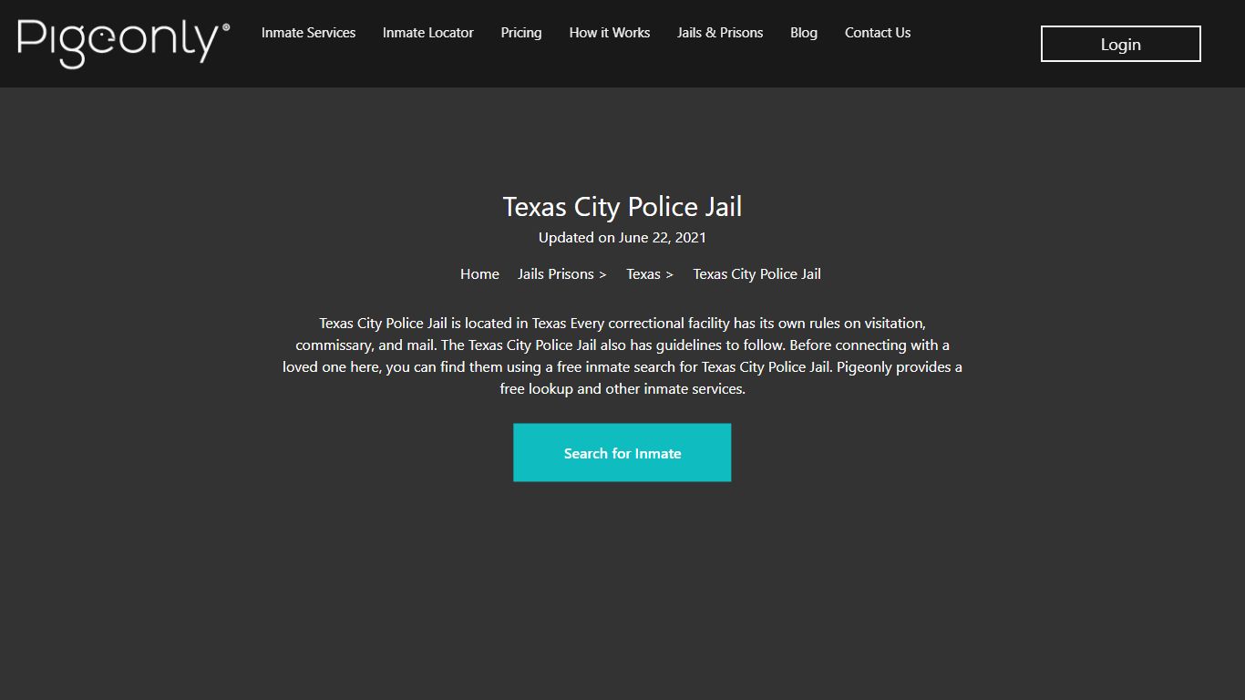 Texas City Police Jail Inmate Search | Texas